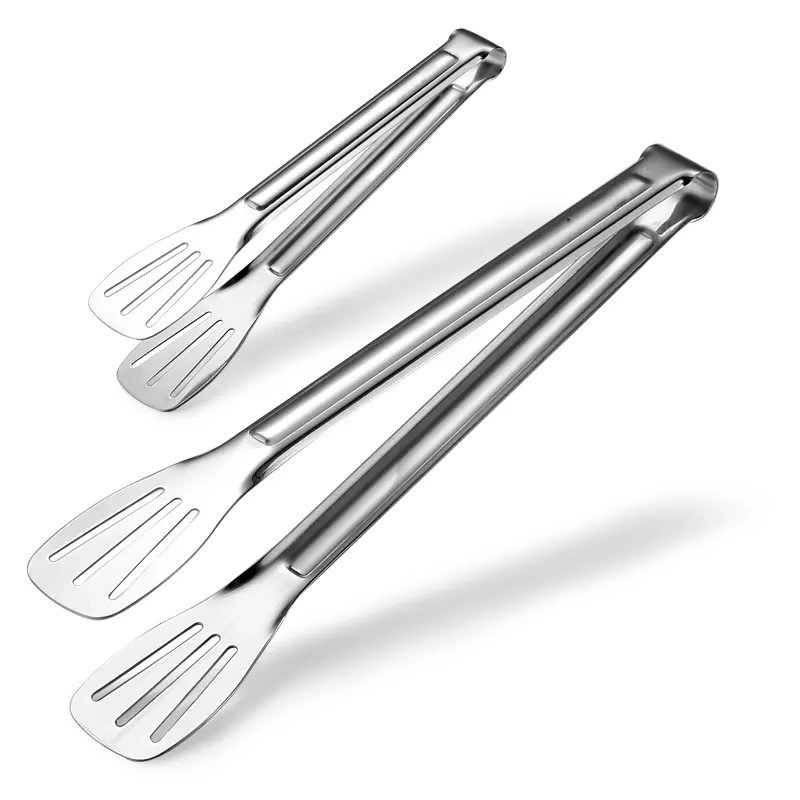 Stainless steel food tong cookware buffet tool, anti-heat bread clamp, pastry salad bar, barbecue