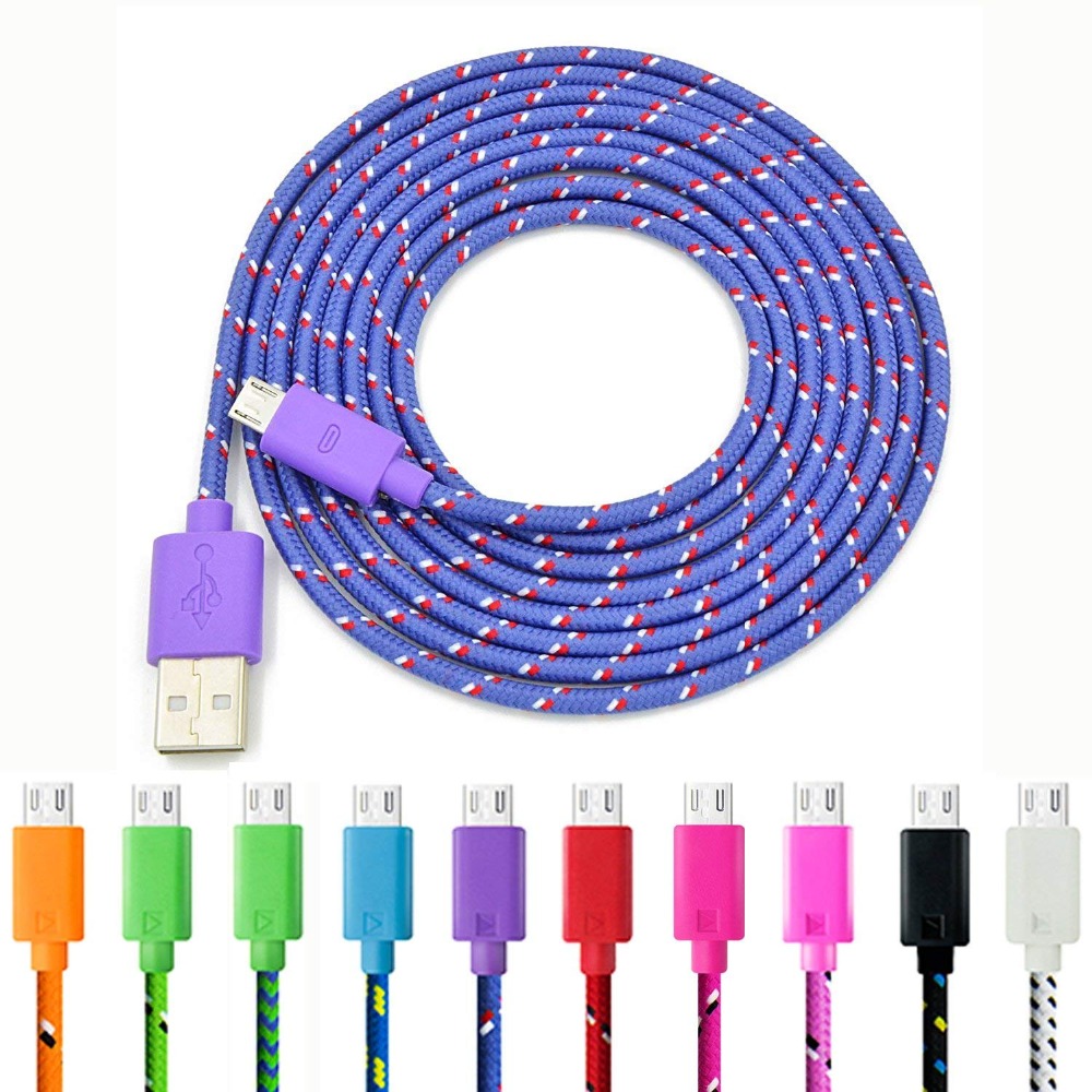 Type c usb cable, braided nylon data sync, fast charge, for samsung s9, s10, xiaomi mi8, huawei p30