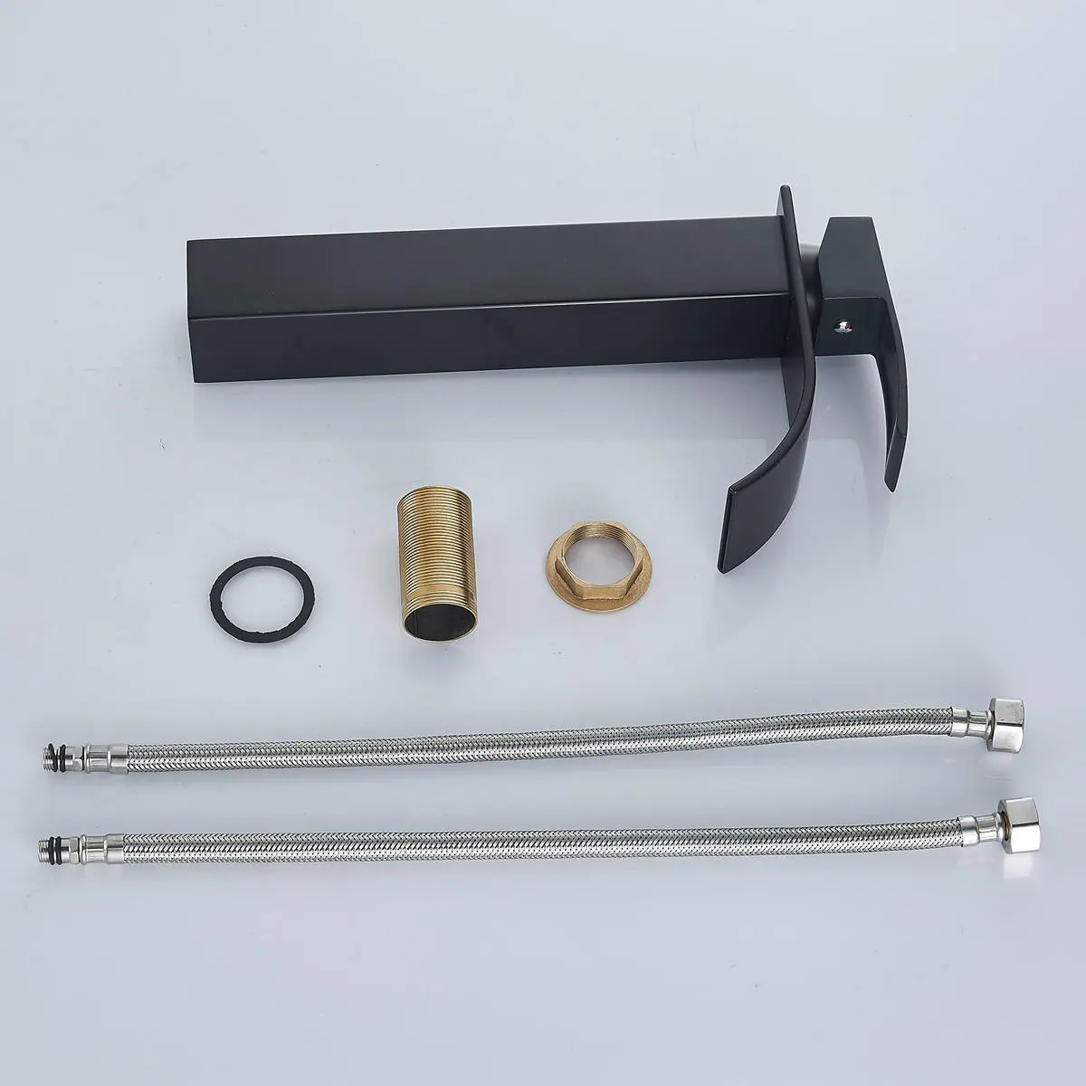 Black  Modern Bathroom Basin Faucet Bathroom Spout Faucet Hot & Cold Water Mixer Tap Single Handle