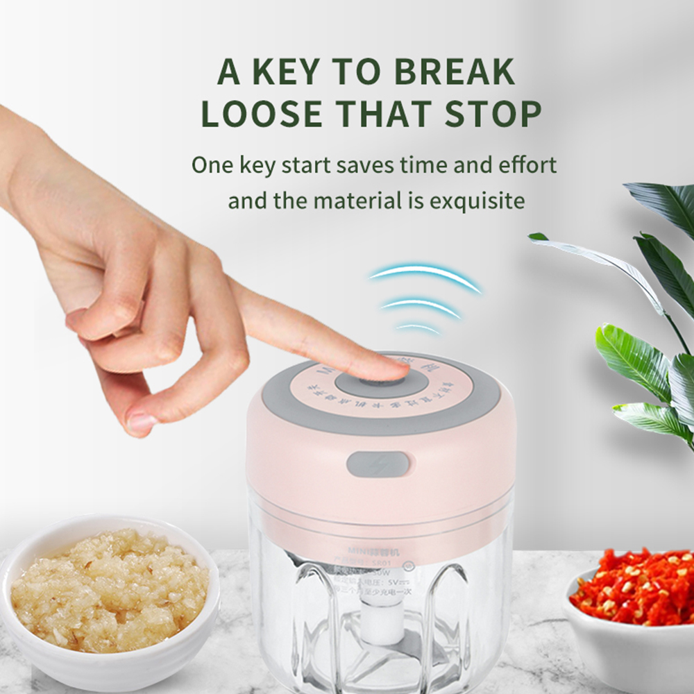 Electric garlic chopper usb charging ginger masher tough chili vegetable crusher kitchen tools