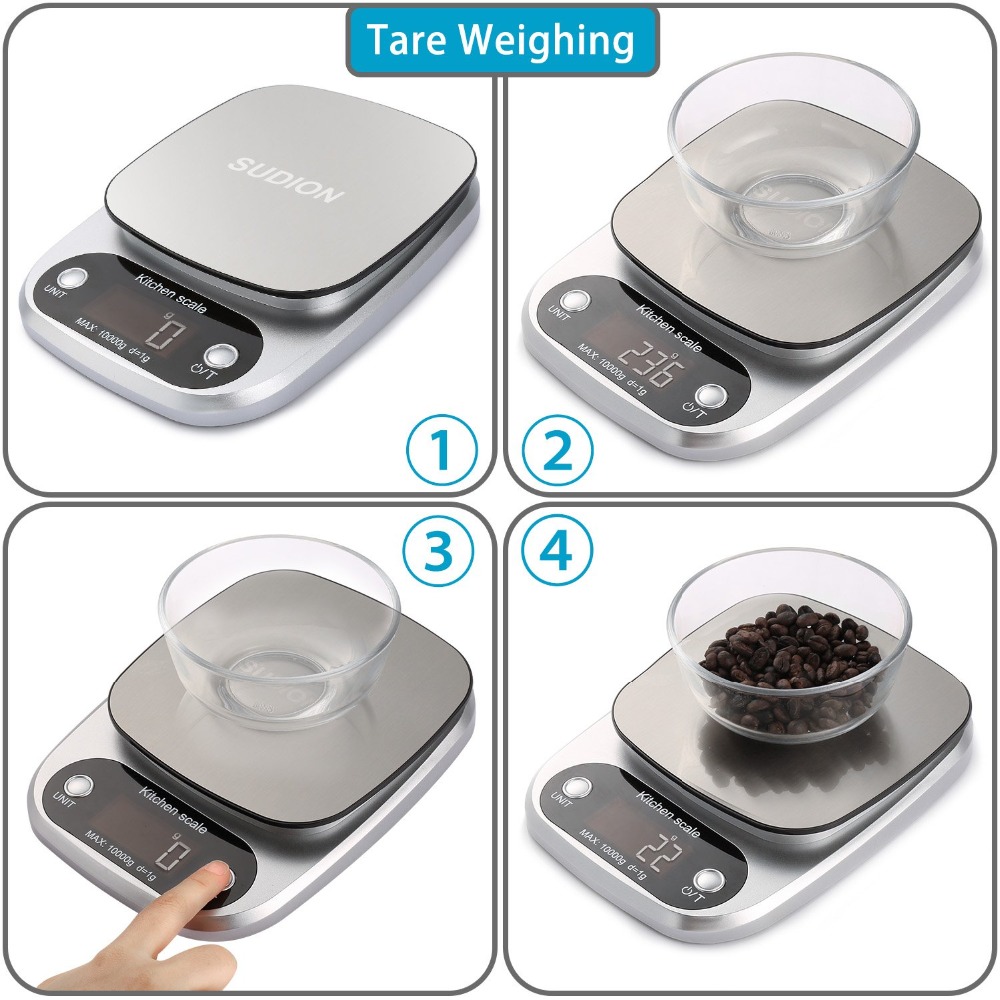Electronic Household Kitchen Scale Measuring Platform Stainless Steel Baking Scale With LCD Display