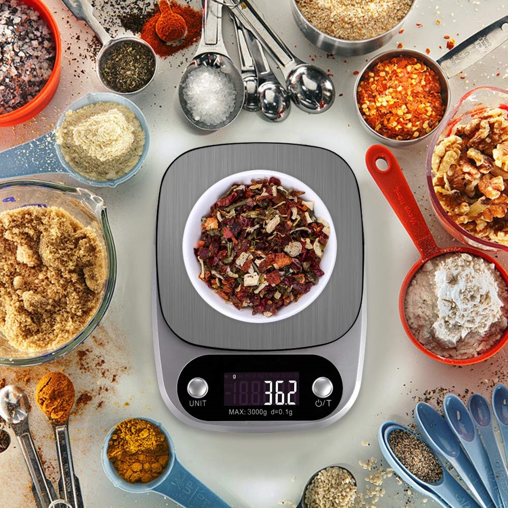 Electronic Household Kitchen Scale Measuring Platform Stainless Steel Baking Scale With LCD Display