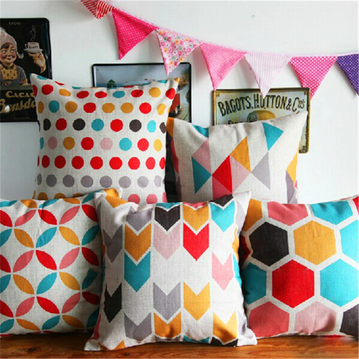 Geometric Abstract Printed Cushion Cover Sofa Bed Pillow Case Pillow Cover