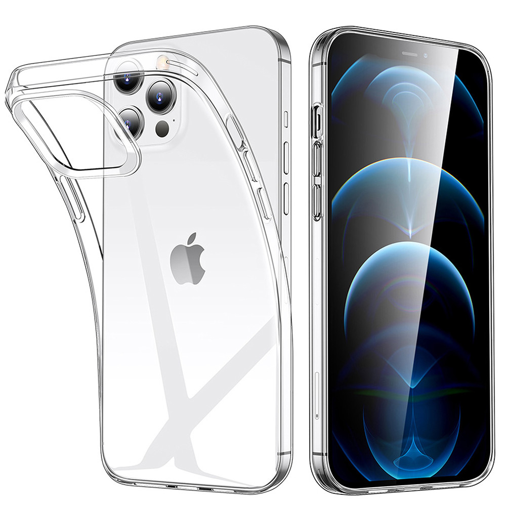 Ultra Thin Clear Case For iPhone 13 12 11 Pro  Soft TPU Silicone For iPhone  Back Cover Phone Case