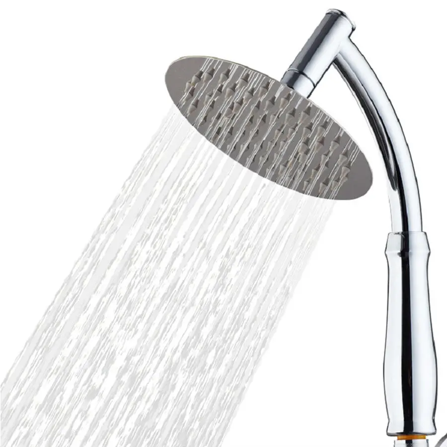 KC-SH531 Rotatable Stainless Steel Top Rainfall Pressure Shower Head Bathroom Sprinkler
