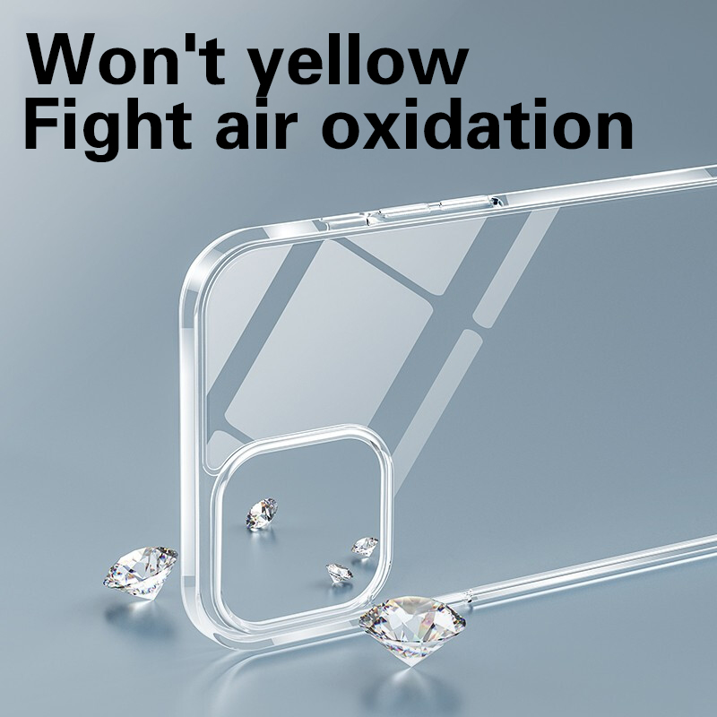 Ultra Thin Clear Case For iPhone 13 12 11 Pro  Soft TPU Silicone For iPhone  Back Cover Phone Case