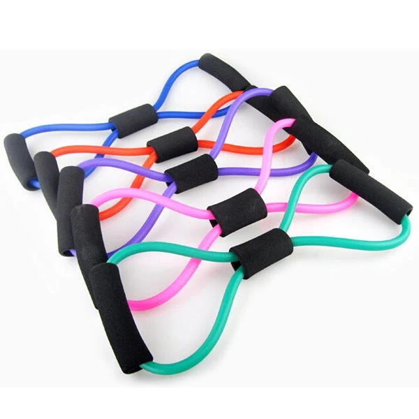 Sports Fitness Yoga Resistance Band 8 Shape Pull Rope Tube Equipment