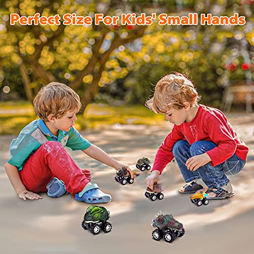 Boys and girls pull back car dinosaur toy 6-piece set 2-6 years old