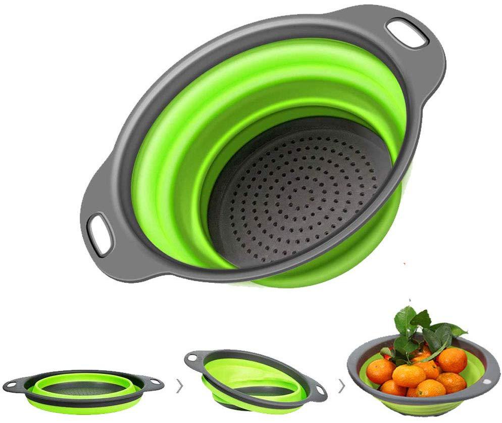 Kitchen Fruit and Vegetable Drain Basket Foldable Creative Basket Organizer and Kitchen Accessories