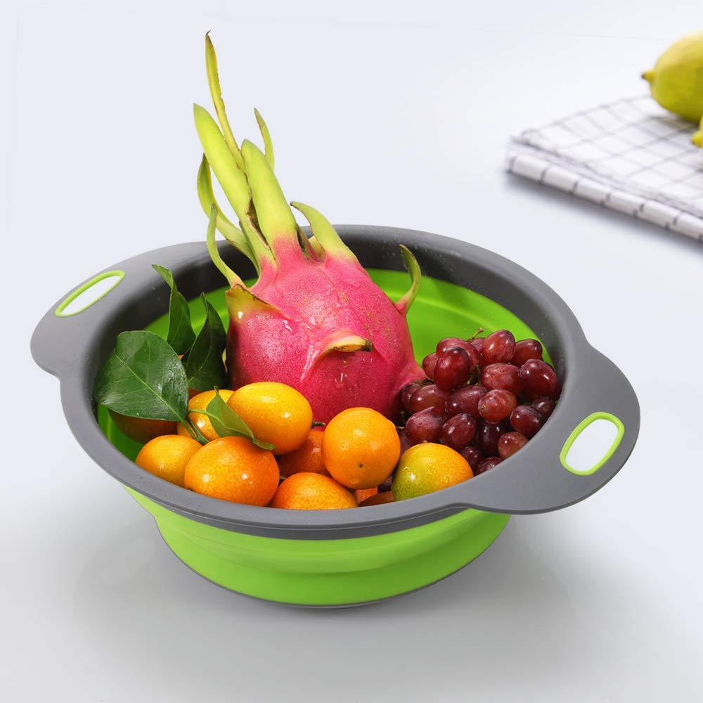 Kitchen Fruit and Vegetable Drain Basket Foldable Creative Basket Organizer and Kitchen Accessories