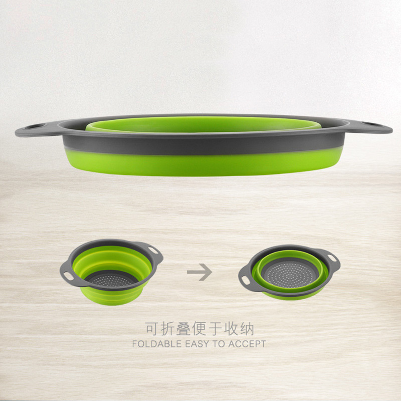 Kitchen Fruit and Vegetable Drain Basket Foldable Creative Basket Organizer and Kitchen Accessories