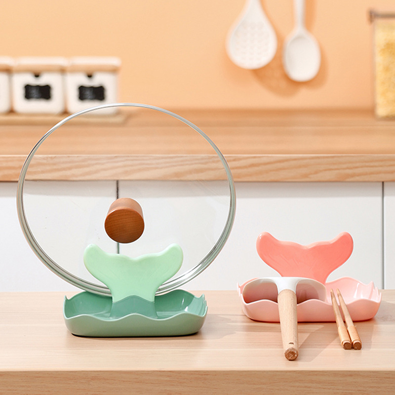 Multifunctional kitchen stand, cookware, storage rack pot stand soup spoon mat counter organize