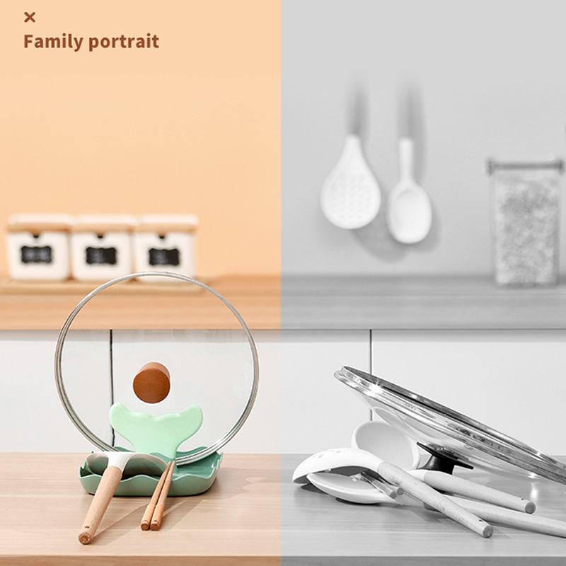 Multifunctional kitchen stand, cookware, storage rack pot stand soup spoon mat counter organize