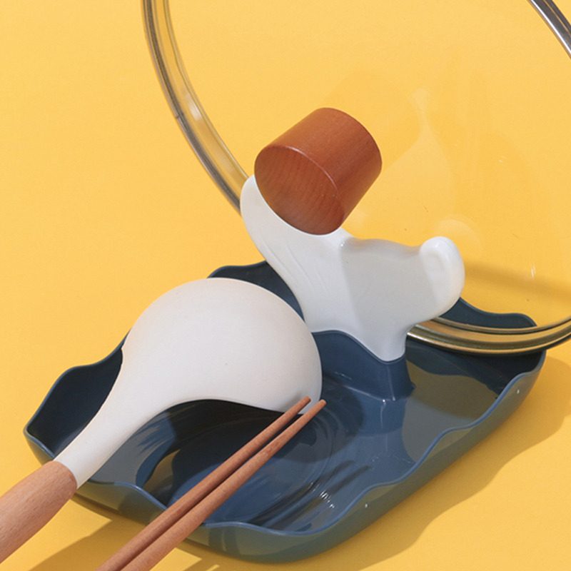 Multifunctional kitchen stand, cookware, storage rack pot stand soup spoon mat counter organize