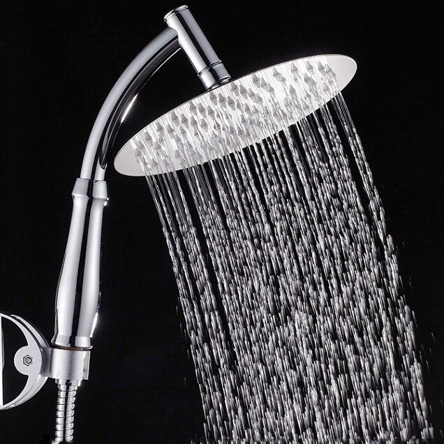 KC-SH531 Rotatable Stainless Steel Top Rainfall Pressure Shower Head Bathroom Sprinkler