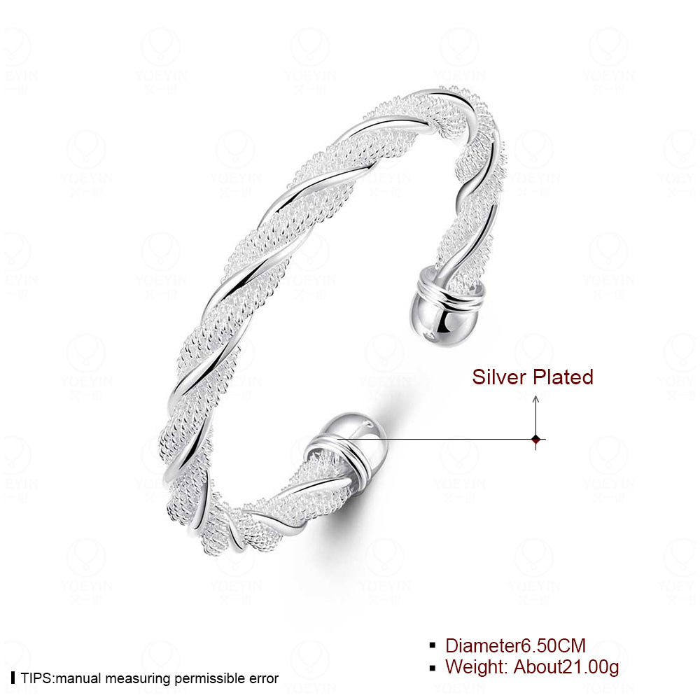 925 sterling silver bracelet, women's and men's wide braided mesh bracelet chain bracelet jewelry