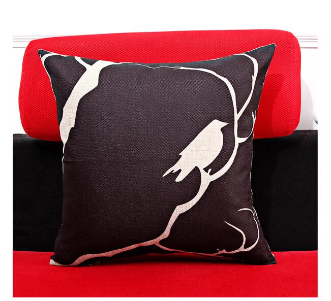 45x45cm Bird Square Pillow Case Cushion Cover Sofa Throw Home Bedroom Decor