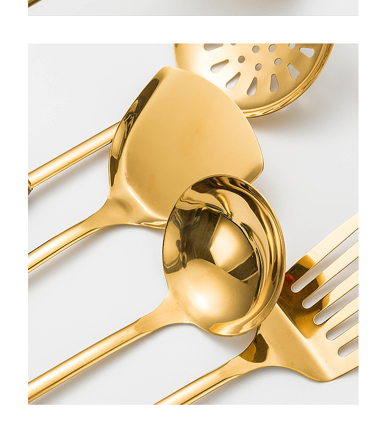 Luxury Kitchenware Set 7 pcs Nordic Style, Ceramic Handle, Stainless Steel, Kitchenware Accessories