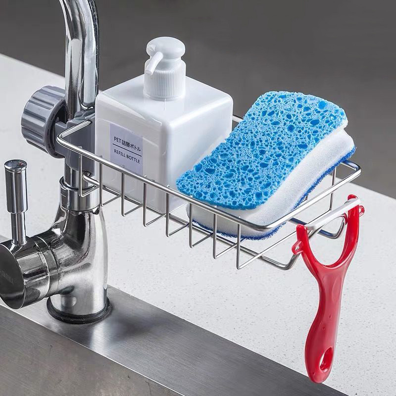 Stainless steel kitchen sink drainer, soap drainer, shelf basket, organizer, bathroom accessories