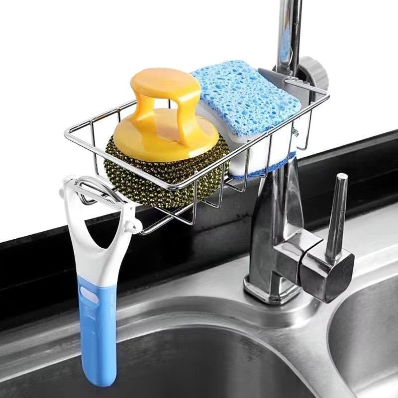 Stainless steel kitchen sink drainer, soap drainer, shelf basket, organizer, bathroom accessories