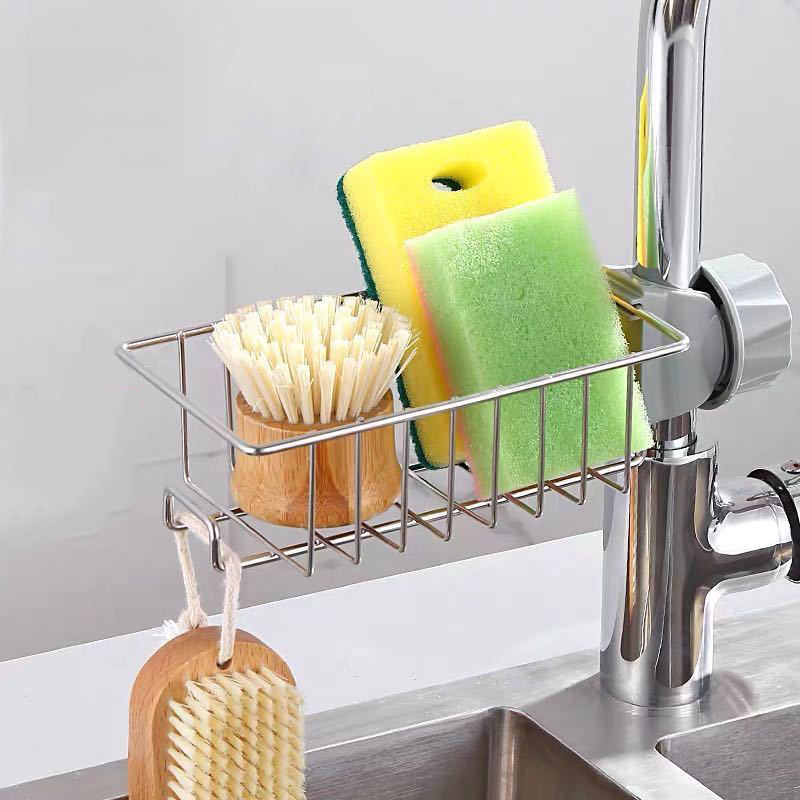 Stainless steel kitchen sink drainer, soap drainer, shelf basket, organizer, bathroom accessories