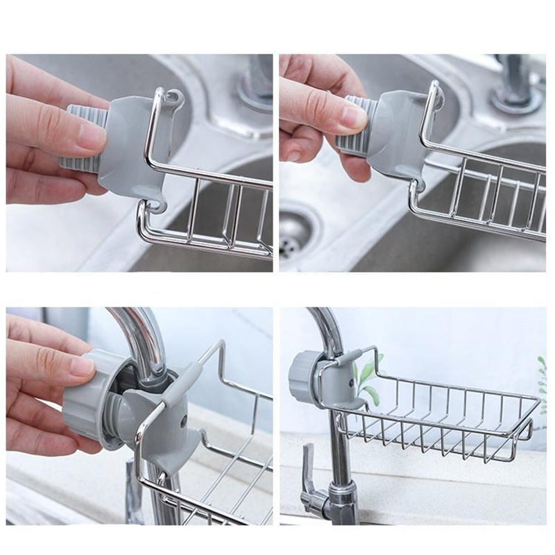 Stainless steel kitchen sink drainer, soap drainer, shelf basket, organizer, bathroom accessories
