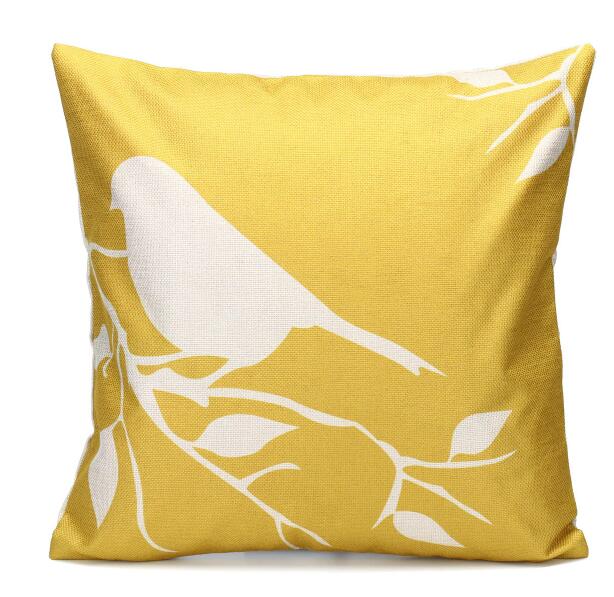 45x45cm Bird Square Pillow Case Cushion Cover Sofa Throw Home Bedroom Decor
