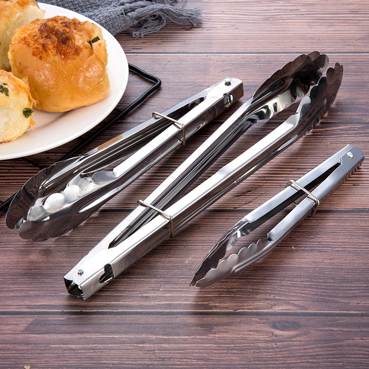 Food tong, bread grab tool set, stainless steel salad tong barbeque,cooking food tong Kitchen