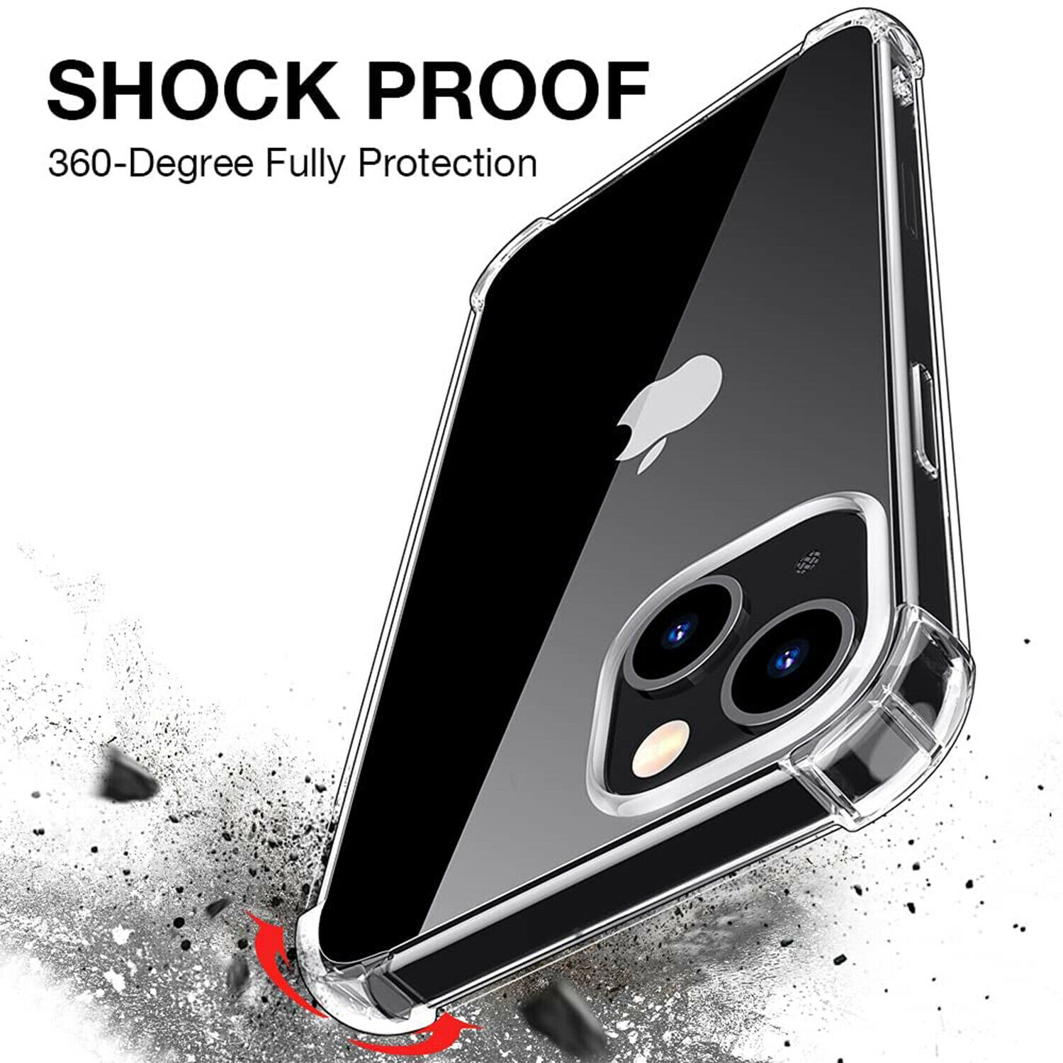 Ultra Thin Case For iPhone 13 12 11 Pro Max Soft Hybrid Silicone For iPhone Back Cover Phone Case