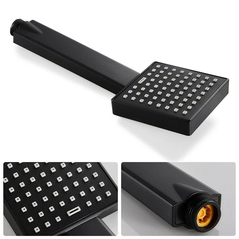 Black Shower System Thermostatic Shower Faucet Shower Column Handheld Shower Set - Normal
