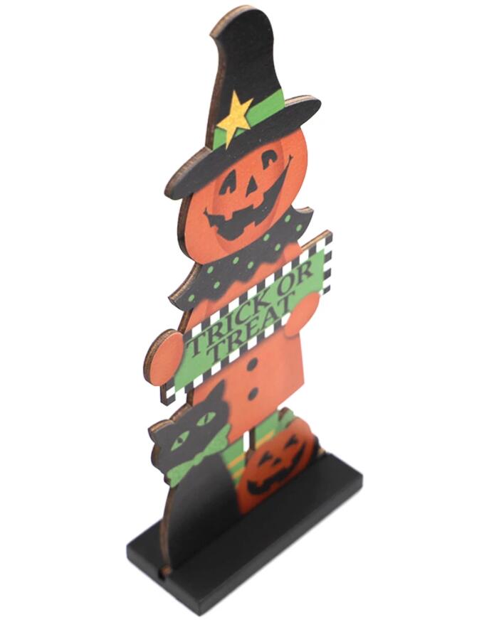 Halloween Wooden Pumpkin People Home Table Decoration Crafts