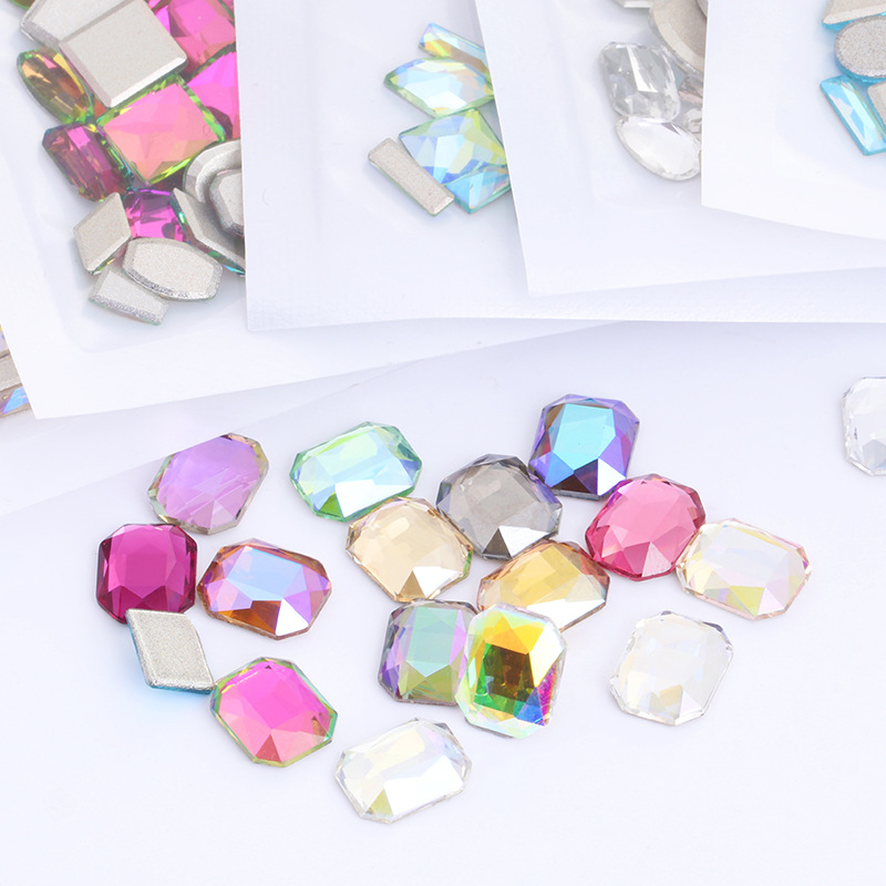 Nail Decoration AB Color Flat Bottom Special-Shaped Drill Nail Rhinestone Art Decoration Rhinestones