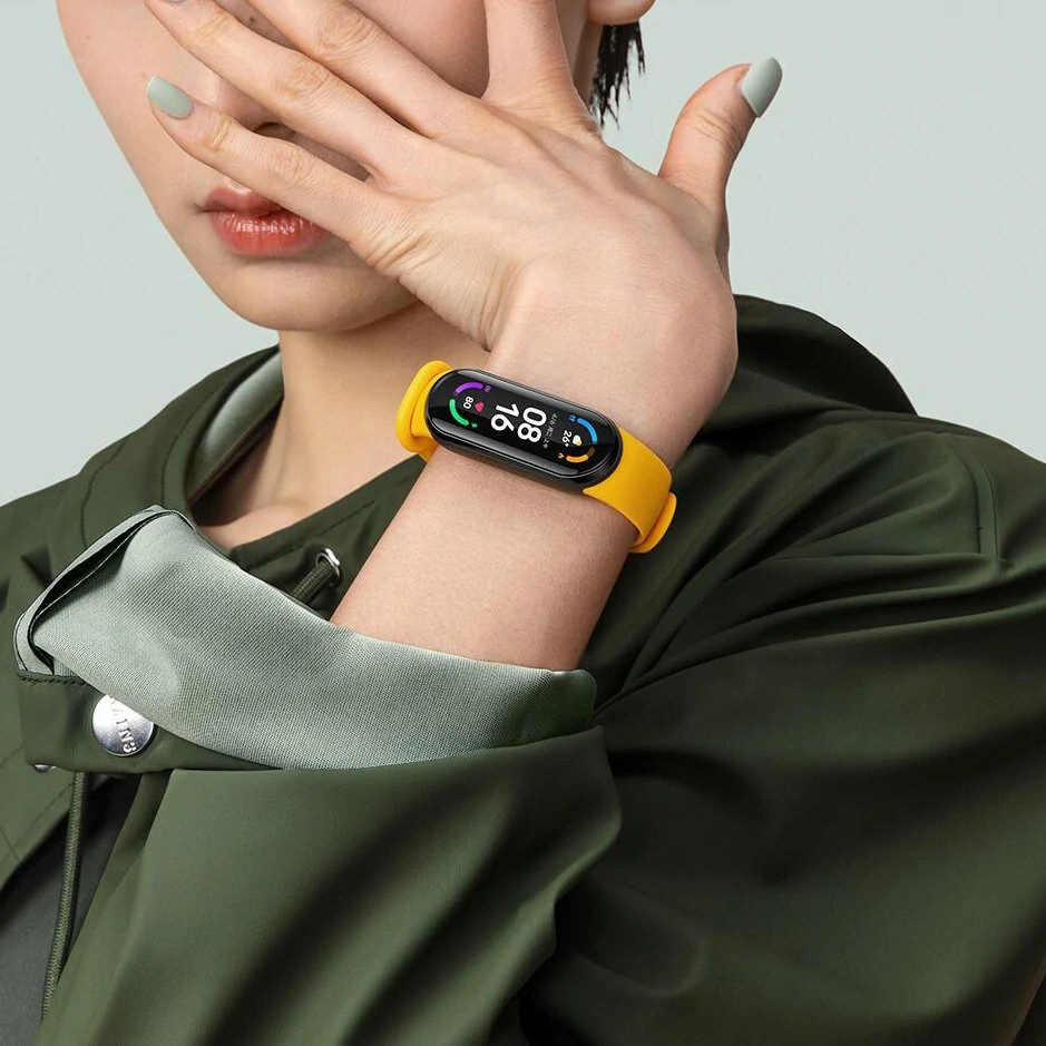 Comfortable Lightweight Pure TPU Watch Band Strap Replacement for Xiaomi  Band 5/ 6 Non-Original