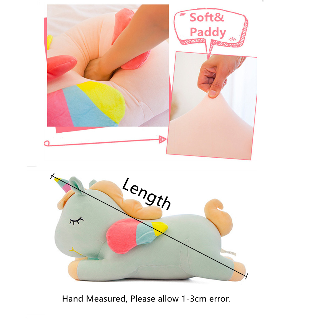 Plush Unicorn Toys Soft Unicorn Doll Pillow with Rainbow Horn Wings Valentine's Day Gifts for Girls