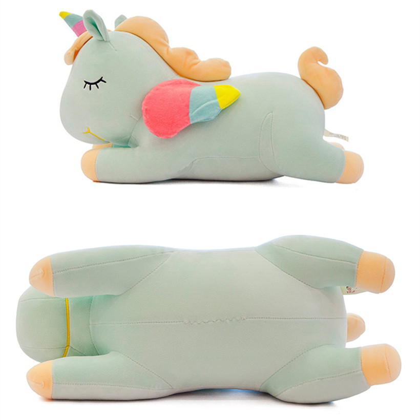 Plush Unicorn Toys Soft Unicorn Doll Pillow with Rainbow Horn Wings Valentine's Day Gifts for Girls