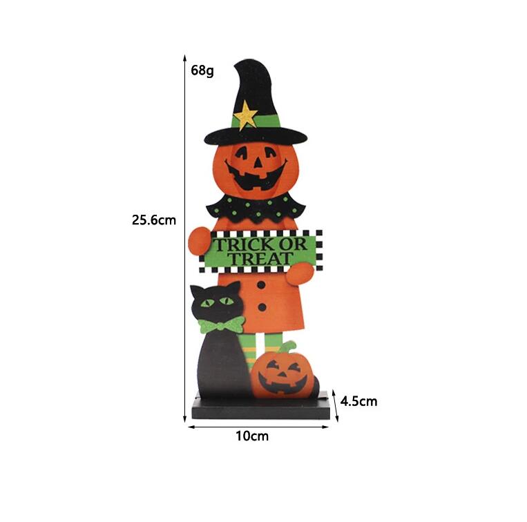 Halloween Wooden Pumpkin People Home Table Decoration Crafts