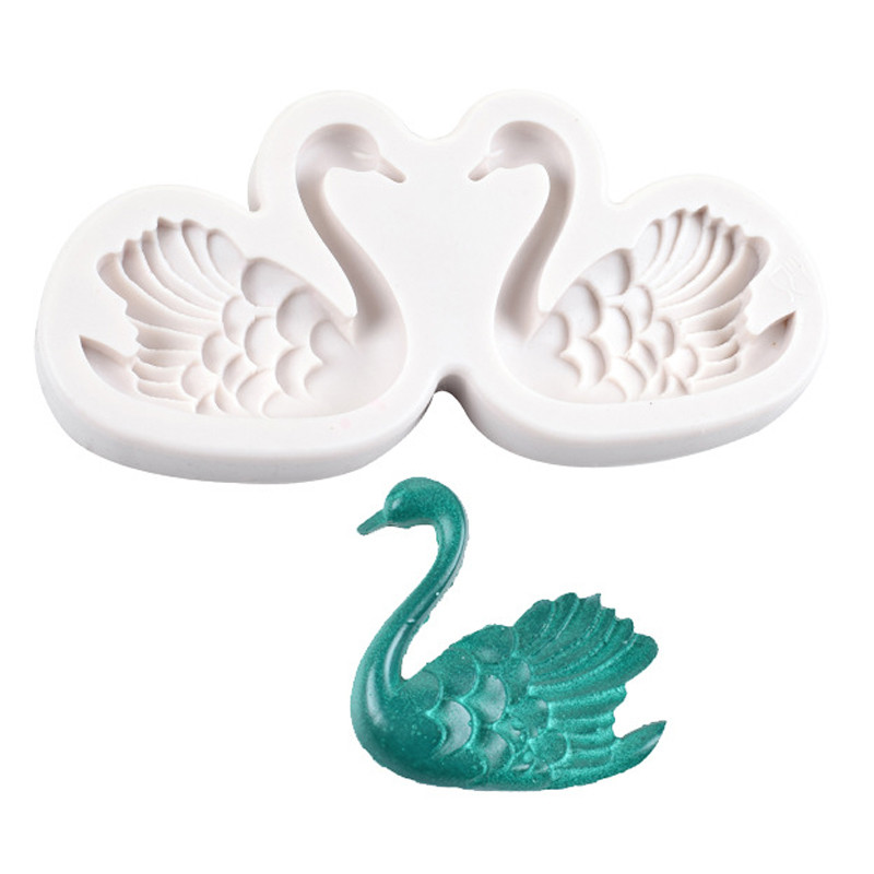 Swan silicone mold for couple,  mold for cake decoration soap cookie, pasta, kitchen accessory tool