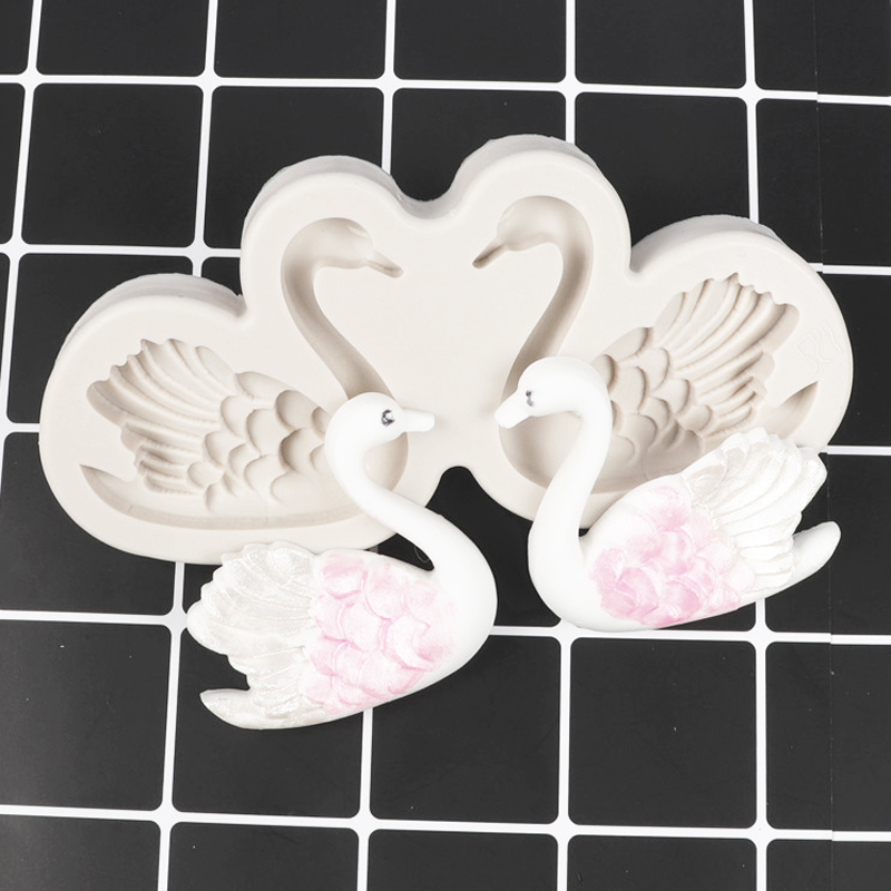 Swan silicone mold for couple,  mold for cake decoration soap cookie, pasta, kitchen accessory tool