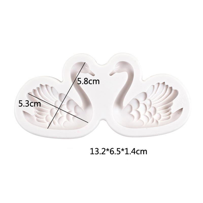 Swan silicone mold for couple,  mold for cake decoration soap cookie, pasta, kitchen accessory tool