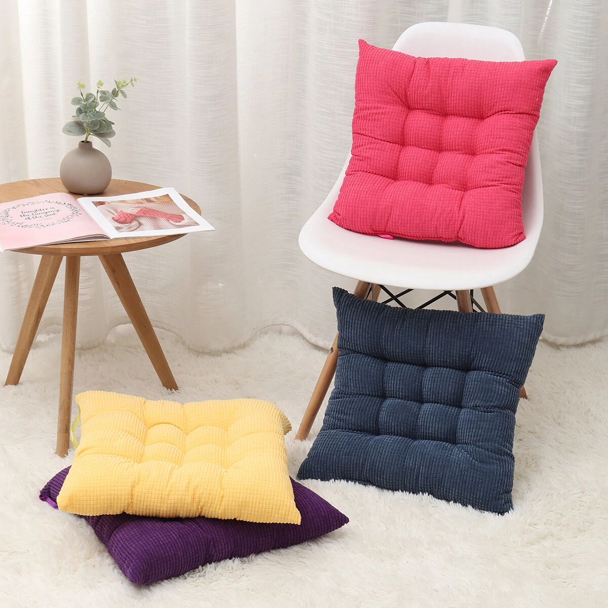 Seat Cushion Square  Dining Chair Mat Buttocks Pillow Chair Car Sofa Soft Seat Pad Home Office