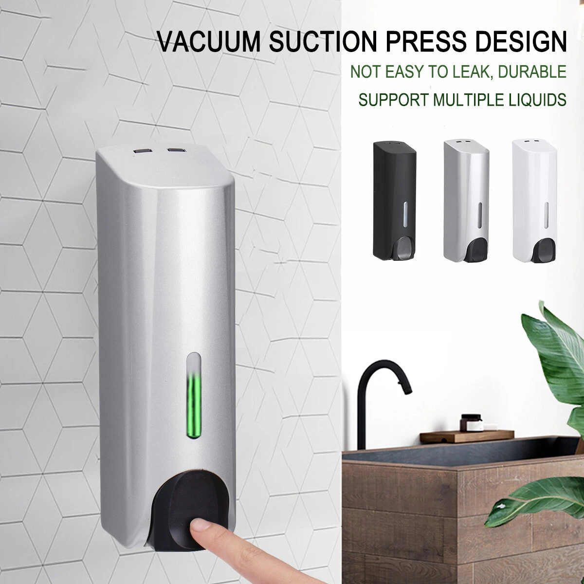 Soap Dispenser Wall mount Shower Bath Shampoo Dispenser Liquid Soap Container Bathroom Accessories