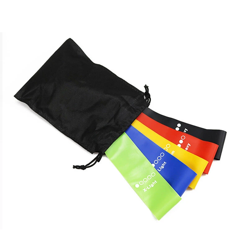 Set Elastic Resistance Band Rubber Loop for Yoga Pilates Stretching Home Fitness Training Equipment