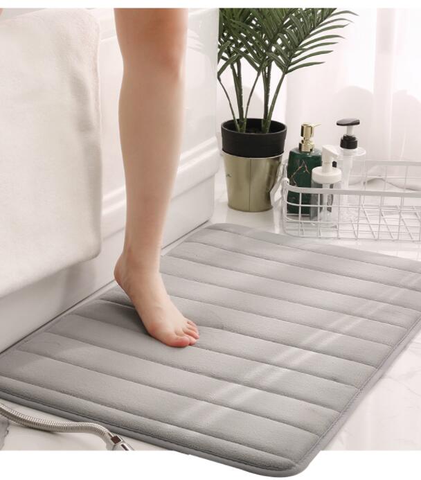 Memory Foam Mat Absorbent Pad Non-slip Rugs Bathroom Shower Bath Mats Carpet Living Room