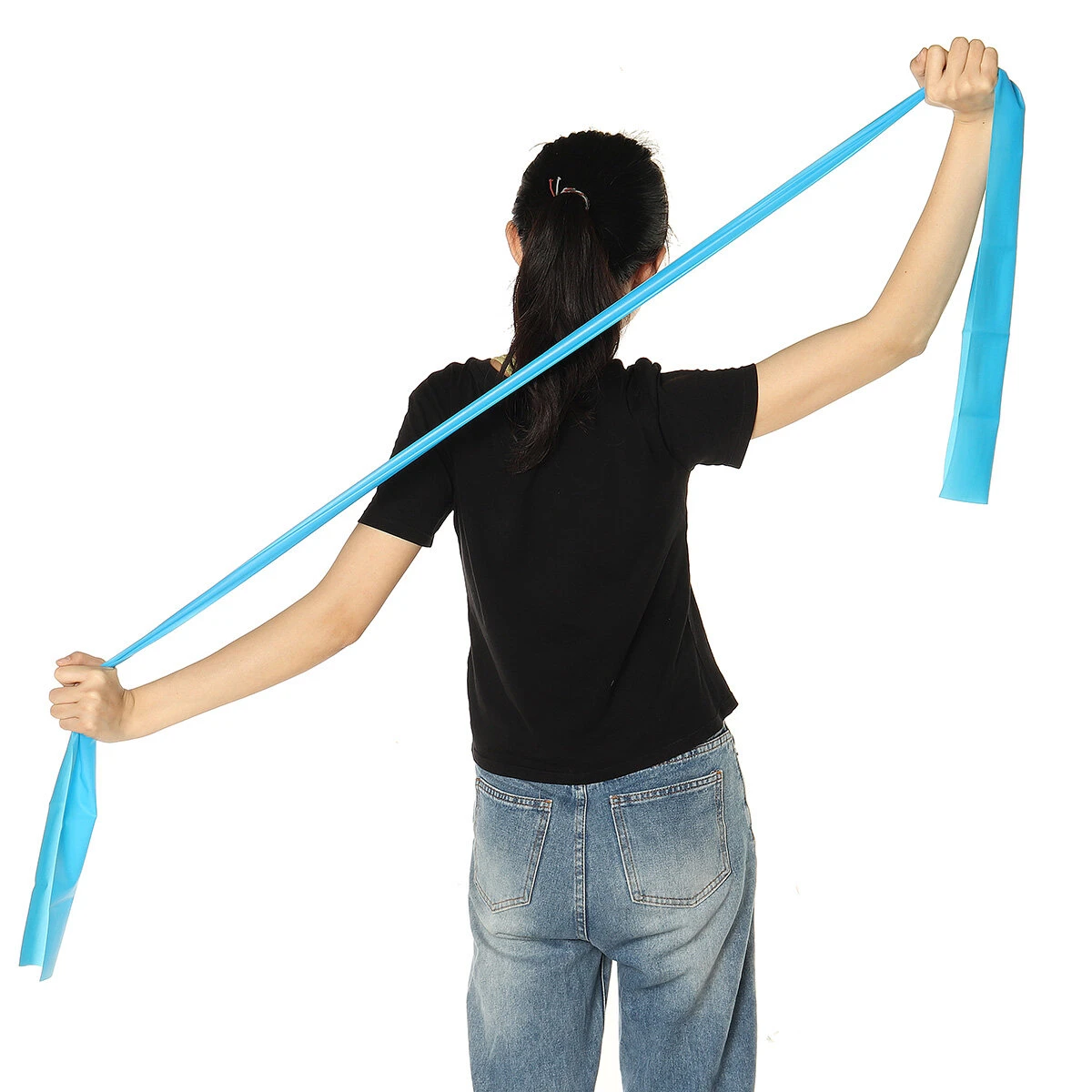 1.5m Yoga Resistance Bands Fitness Pilates Flexbands Gym Training Workout Stretch Belt