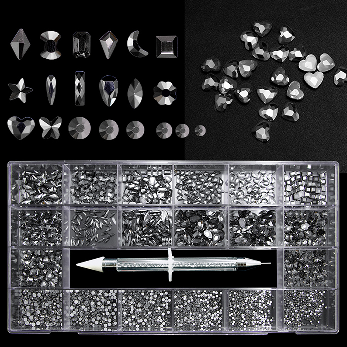 High Quality Rhinestone 3D Nail Art Various Shapes Rhinestone Nail Art Decoration