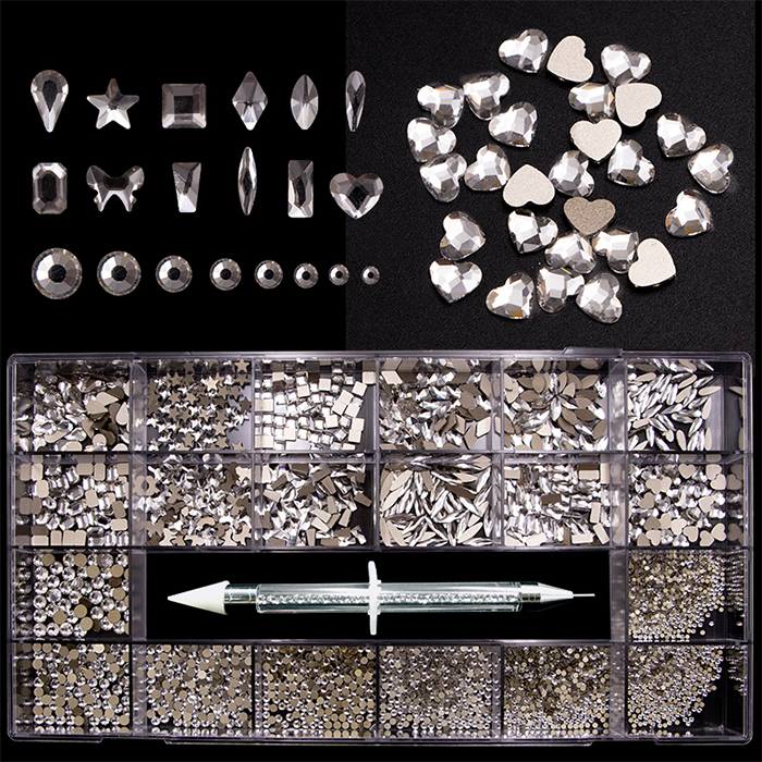 High Quality Rhinestone 3D Nail Art Various Shapes Rhinestone Nail Art Decoration