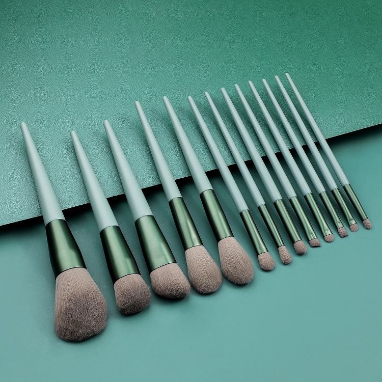 cosmetic tools regular size brushes customized private label wooden handles makeup brushes