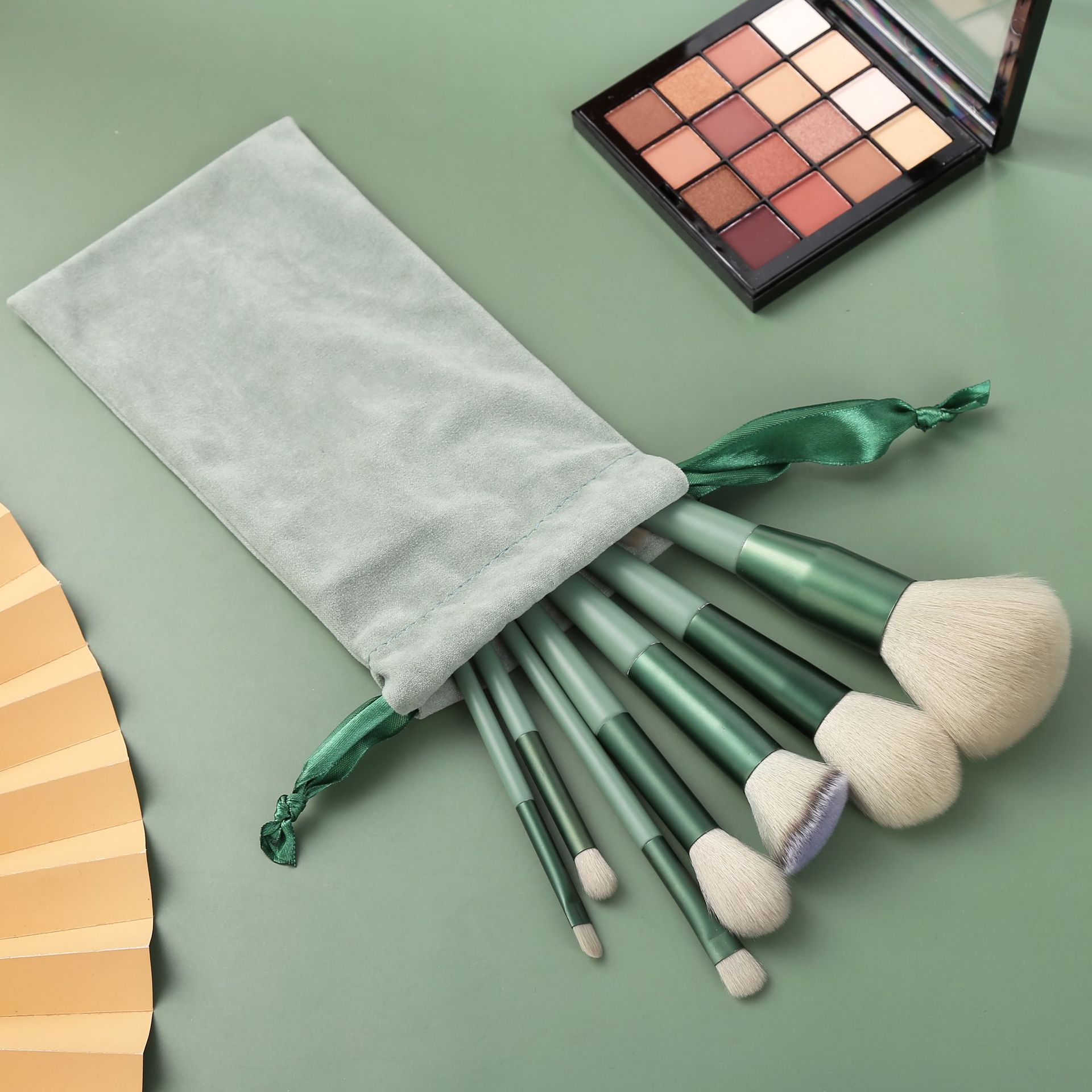 cosmetic tools regular size brushes customized private label wooden handles makeup brushes