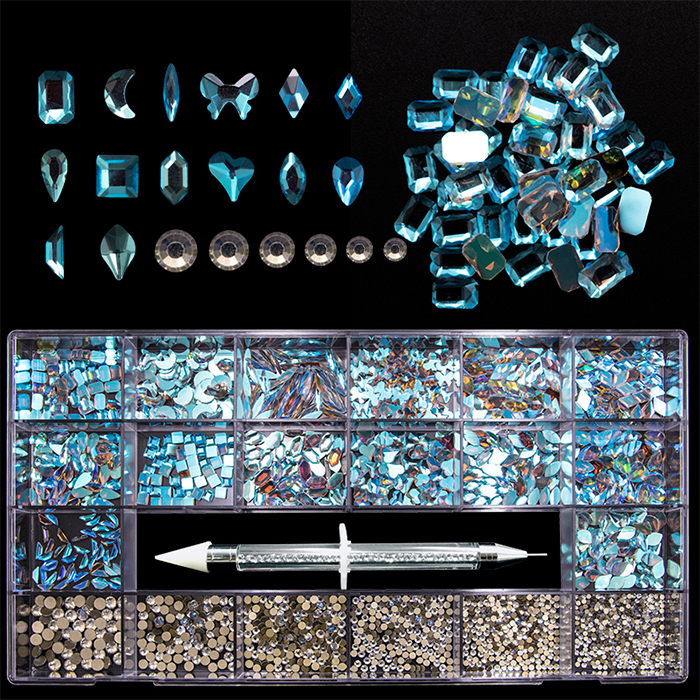 High Quality Rhinestone 3D Nail Art Various Shapes Rhinestone Nail Art Decoration