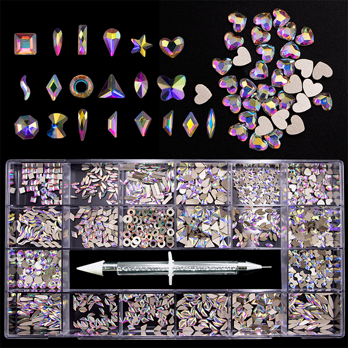 High Quality Rhinestone 3D Nail Art Various Shapes Rhinestone Nail Art Decoration